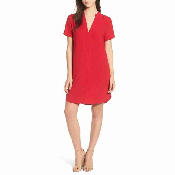 Lush Hailey Crepe Dress Red Size XS - Picture 1 of 7